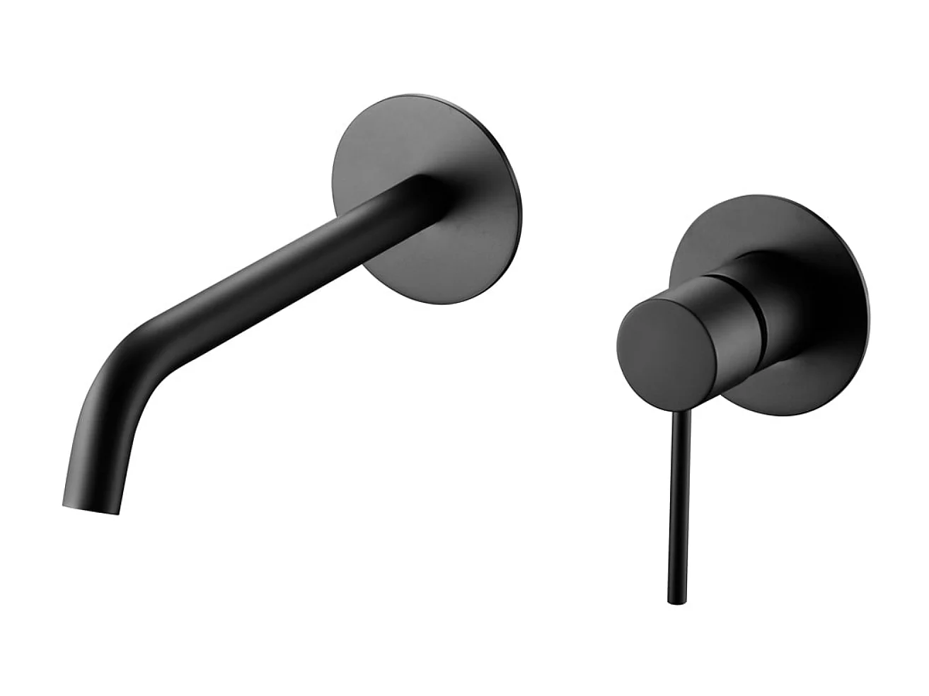 Mitigeur Lavabo Encastré Salle de Bain noir mat – Anti-Calcaire – Design moderne - MILOS IMEX