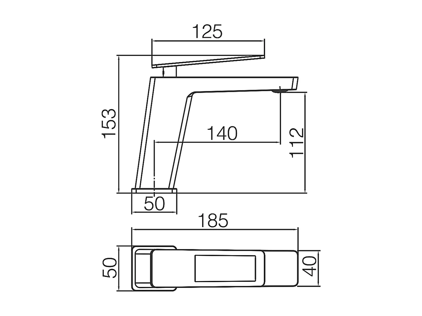 Mitigeur Lavabo Salle de Bain noir mat – Bec Bas Anti-Calcaire – Design moderne - SUECIA IMEX