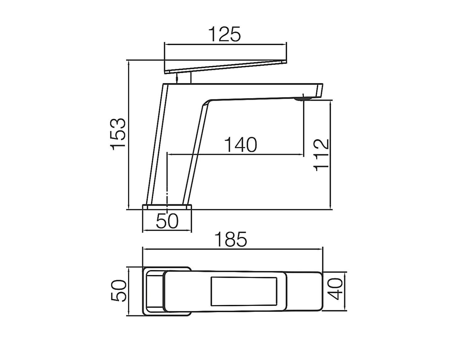 Mitigeur Lavabo Salle de Bain noir mat – Bec Bas Anti-Calcaire – Design moderne - SUECIA IMEX