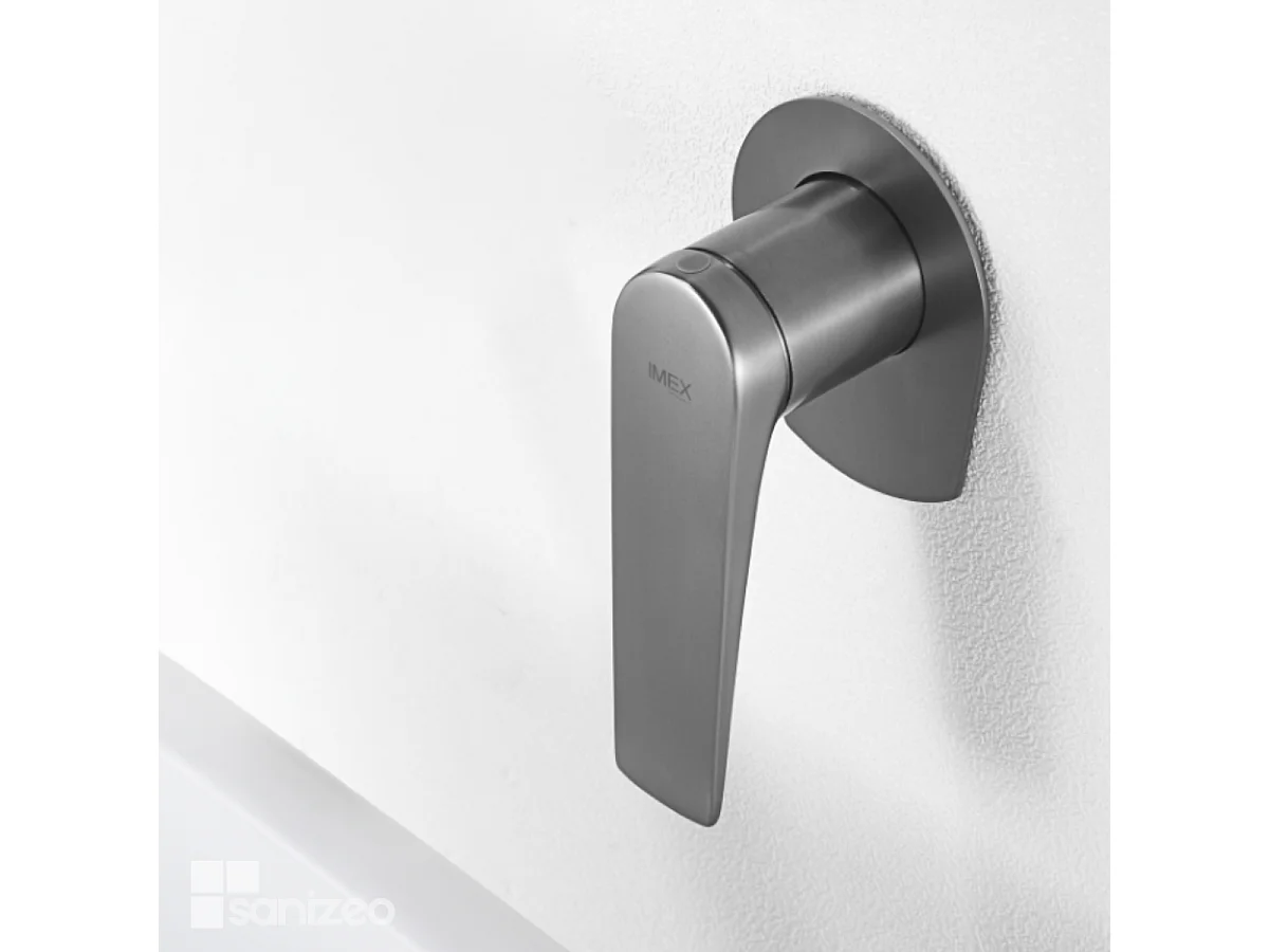 Mitigeur Lavabo Encastré Salle de Bain noir métal – Anti-Calcaire – Design moderne - DELOS IMEX