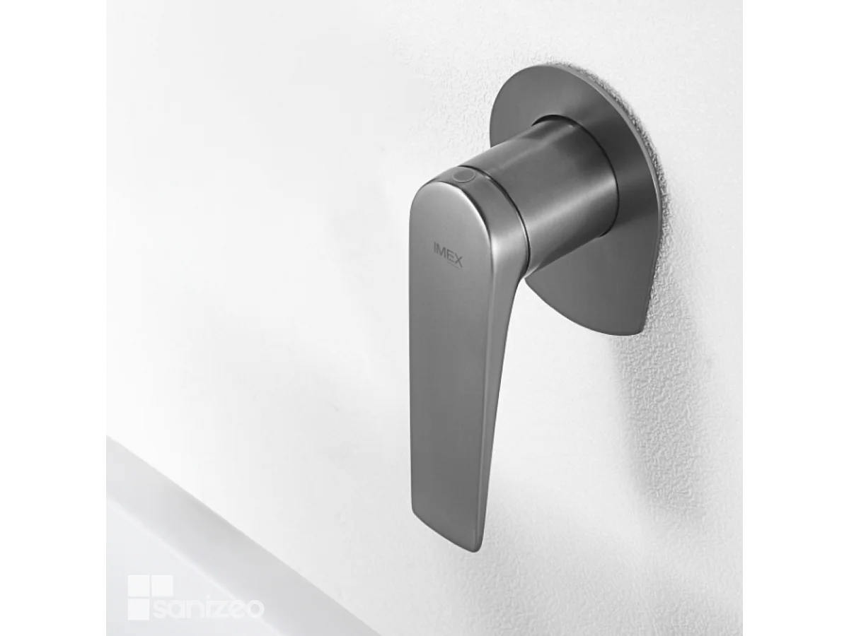 Mitigeur Lavabo Encastré Salle de Bain noir métal – Anti-Calcaire – Design moderne - DELOS IMEX