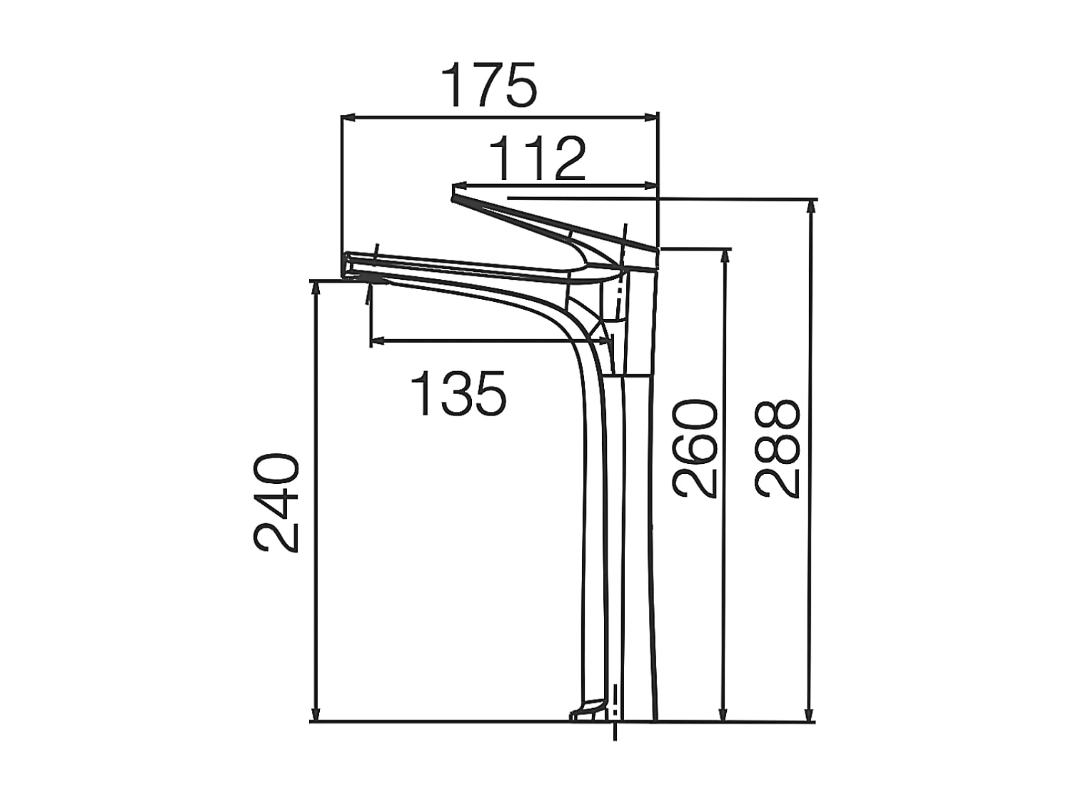 Mitigeur Lavabo Salle de Bain or brossé – Bec Haut Anti-Calcaire – Design moderne - DELOS IMEX