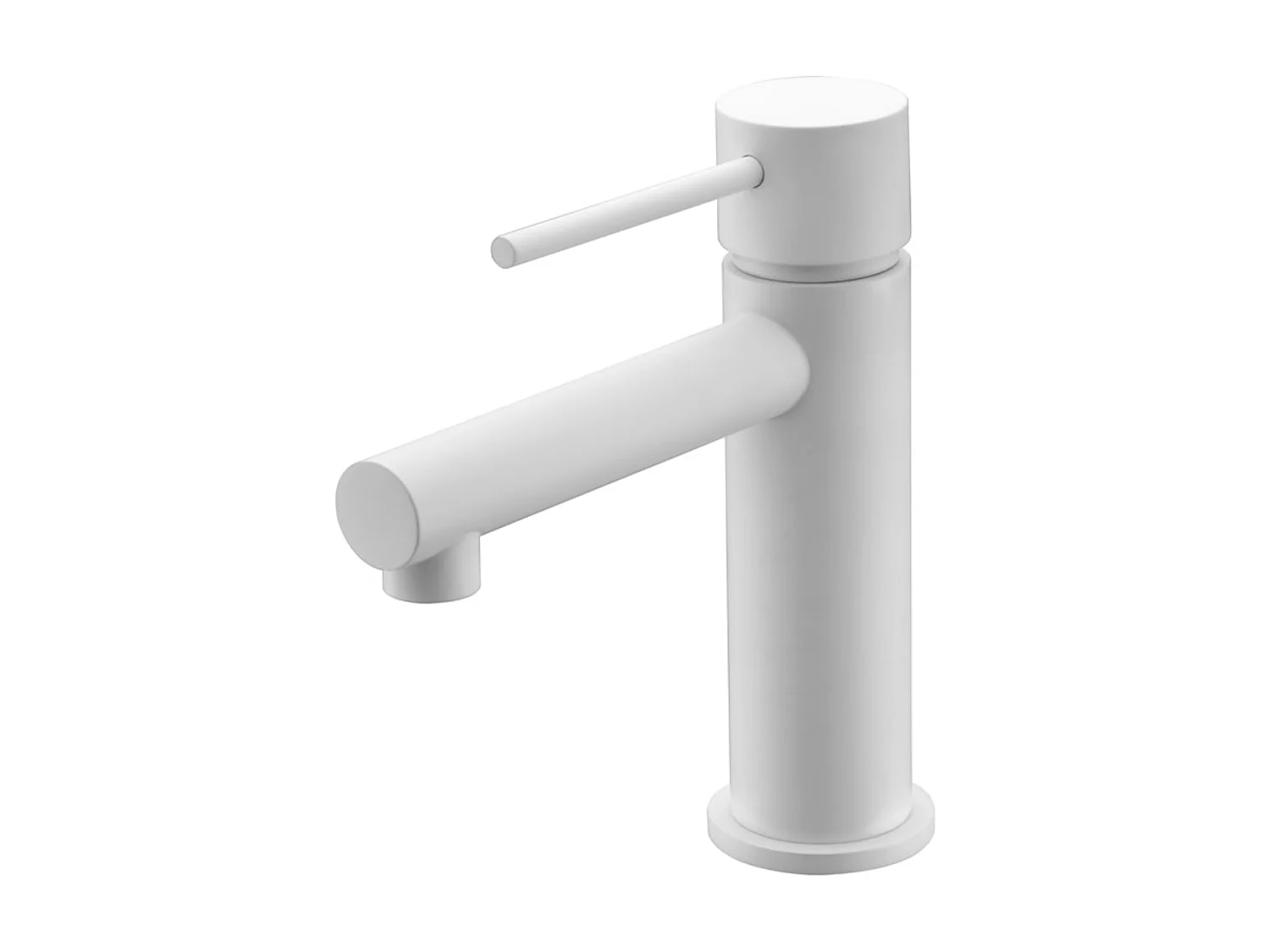 Mitigeur Lavabo Salle de Bain blanc mat – Bec Bas Anti-Calcaire – Design Moderne - MILOS STICK IMEX