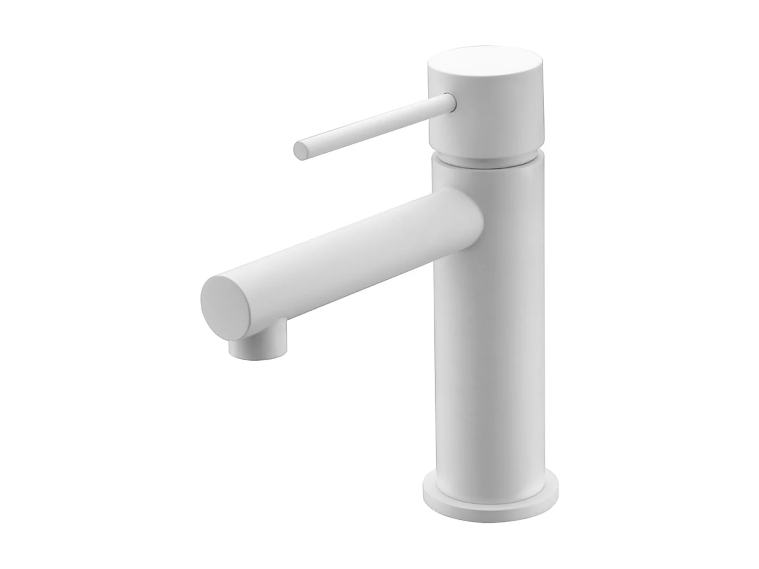 Mitigeur Lavabo Salle de Bain blanc mat – Bec Bas Anti-Calcaire – Design Moderne - MILOS STICK IMEX