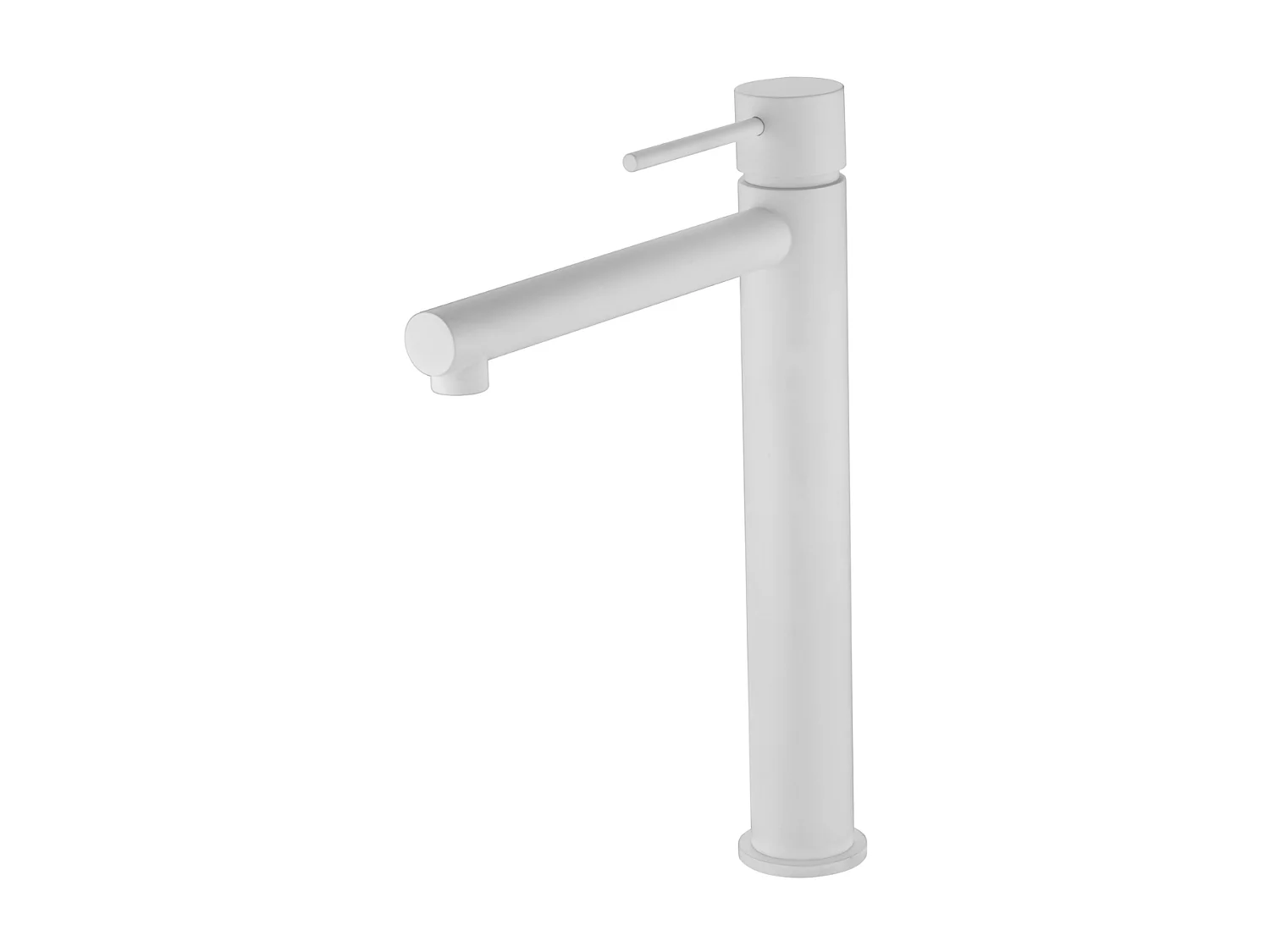 Mitigeur Lavabo Salle de Bain blanc mat – Bec Haut Anti-Calcaire – Design Moderne - MILOS STICK IMEX