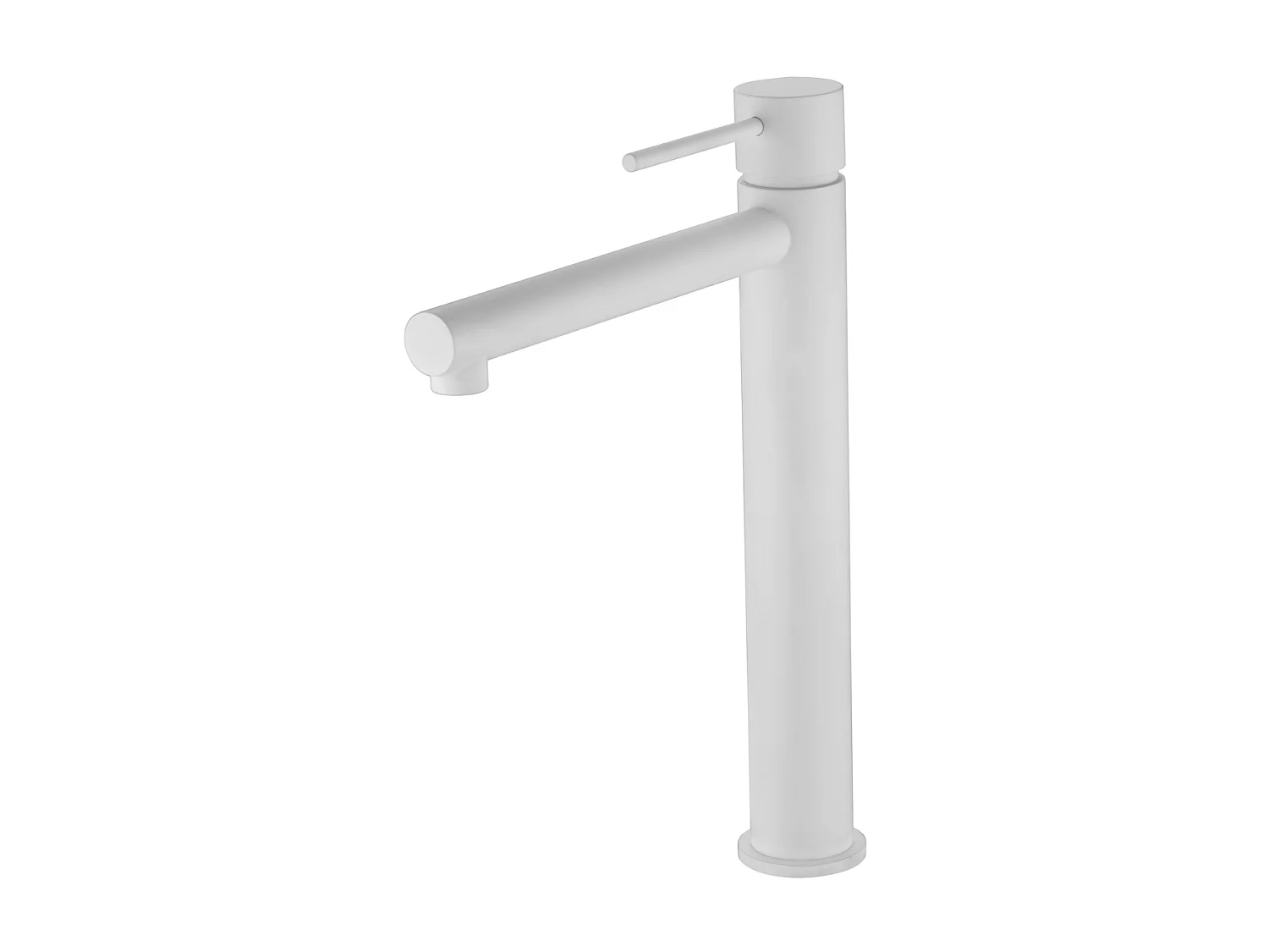 Mitigeur Lavabo Salle de Bain blanc mat – Bec Haut Anti-Calcaire – Design Moderne - MILOS STICK IMEX
