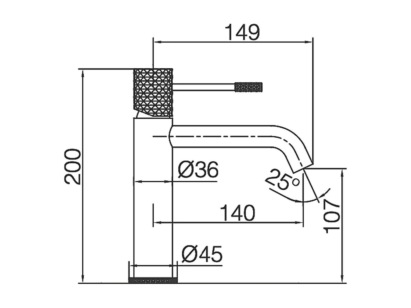 Mitigeur Lavabo Salle de Bain or brossé– Bec Bas Anti-Calcaire – Design Moderne - GENOVA IMEX