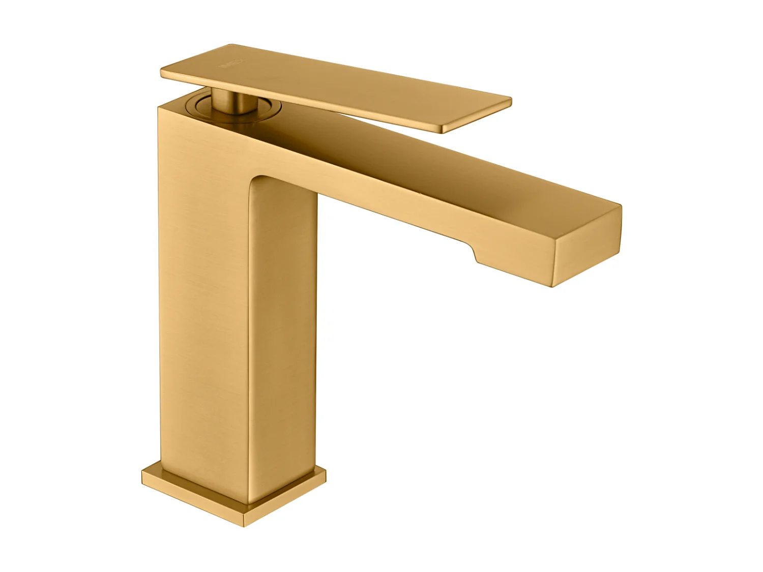 Mitigeur Lavabo Salle de Bain or brossé – Bec Bas Anti-Calcaire – Design moderne - PISA IMEX