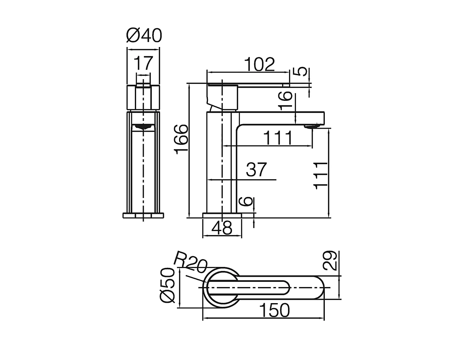 Mitigeur Lavabo Salle de Bain or brossé – Bec Bas Anti-Calcaire – Design moderne - ROMA IMEX