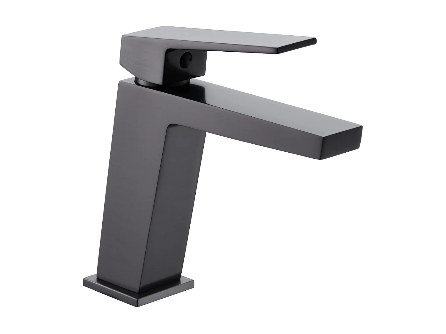 Mitigeur Lavabo Salle de Bain noir métal – Bec Bas Anti-Calcaire – Design moderne - ART IMEX