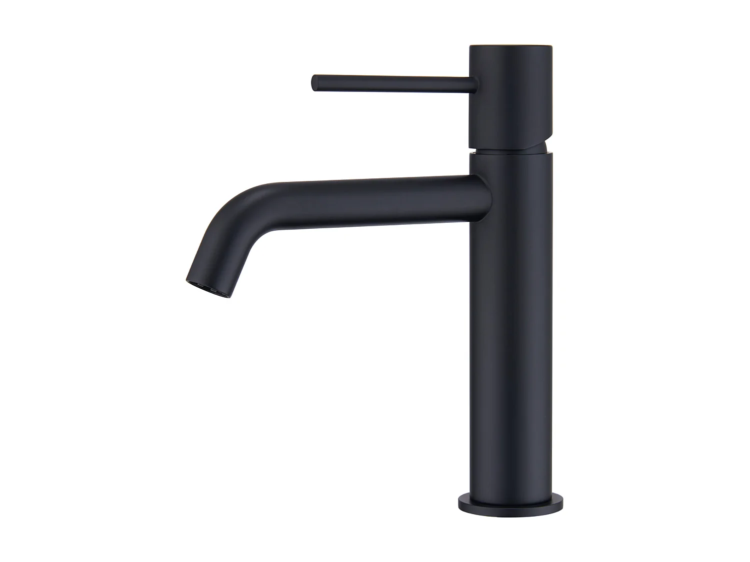 Robinet Mitigeur de Lavabo Anti-Calcaire Bec Bas Noir Mat IMEX MONZA BDM039-1NG
