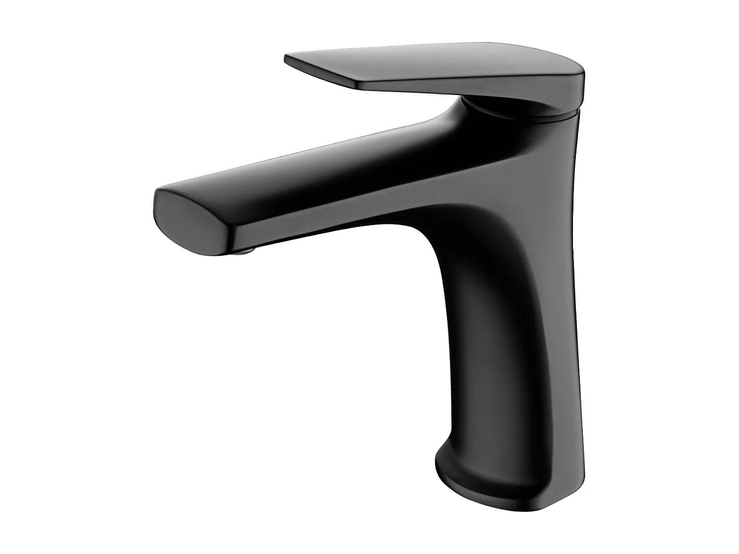 Mitigeur Lavabo Salle de Bain noir mat – Bec Bas Anti-Calcaire – Design moderne - DELOS IMEX