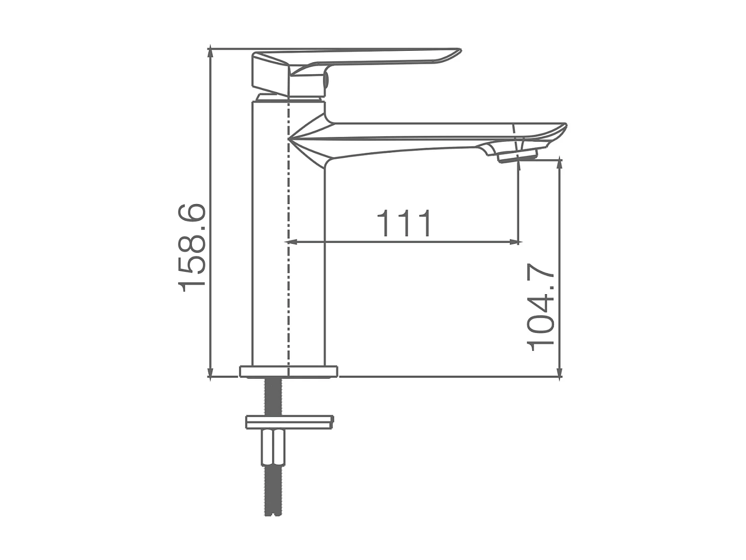 Mitigeur Lavabo Salle de Bain chromé – Bec Bas Anti-Calcaire – Design moderne - URAL IMEX