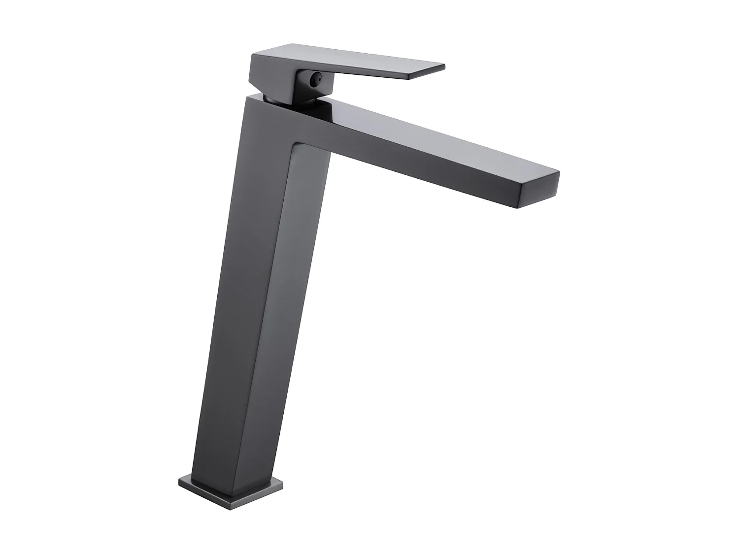 Mitigeur Lavabo Salle de Bain noir métal – Bec Haut Anti-Calcaire – Design moderne - ART IMEX