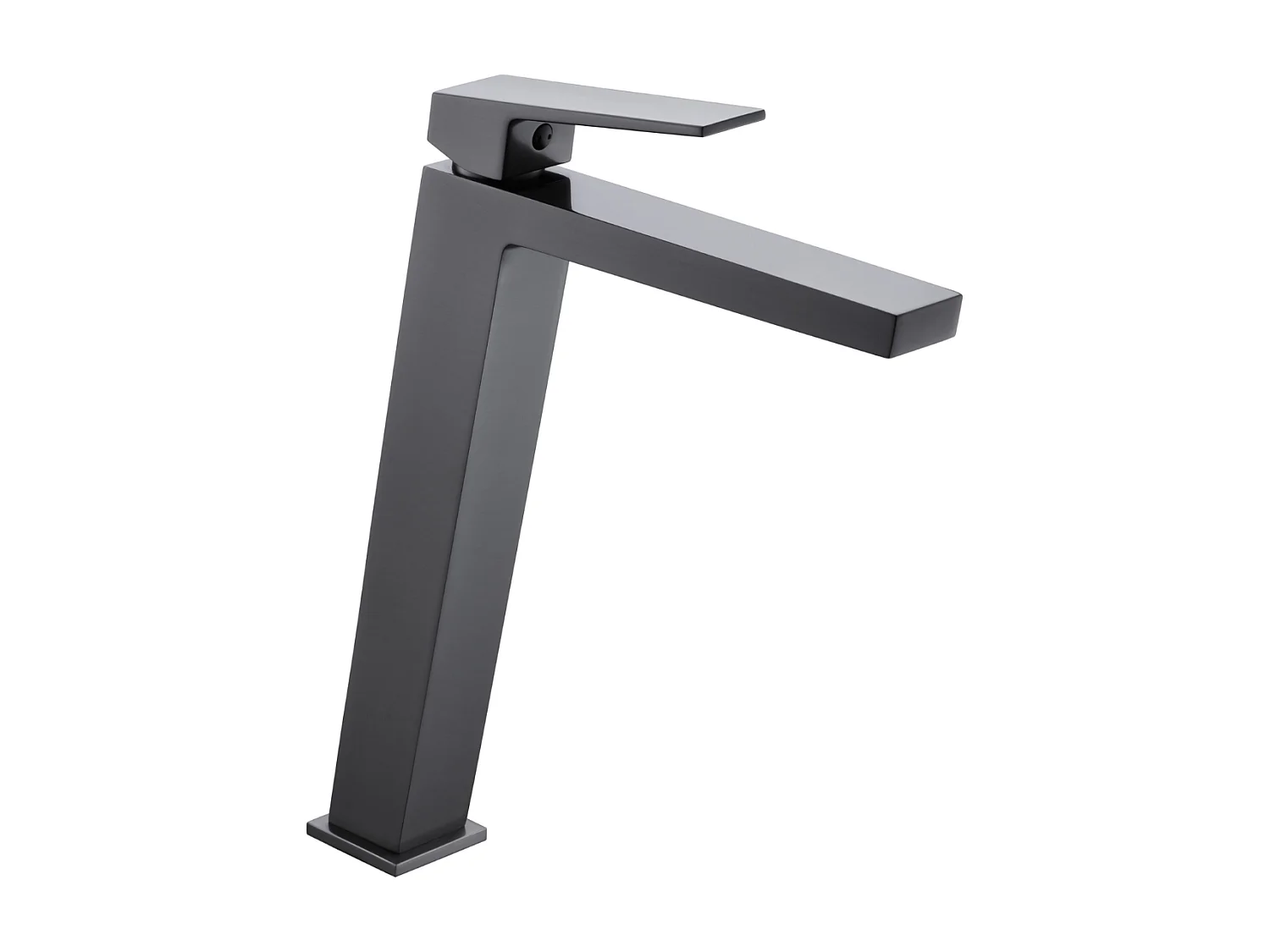 Mitigeur Lavabo Salle de Bain noir métal – Bec Haut Anti-Calcaire – Design moderne - ART IMEX