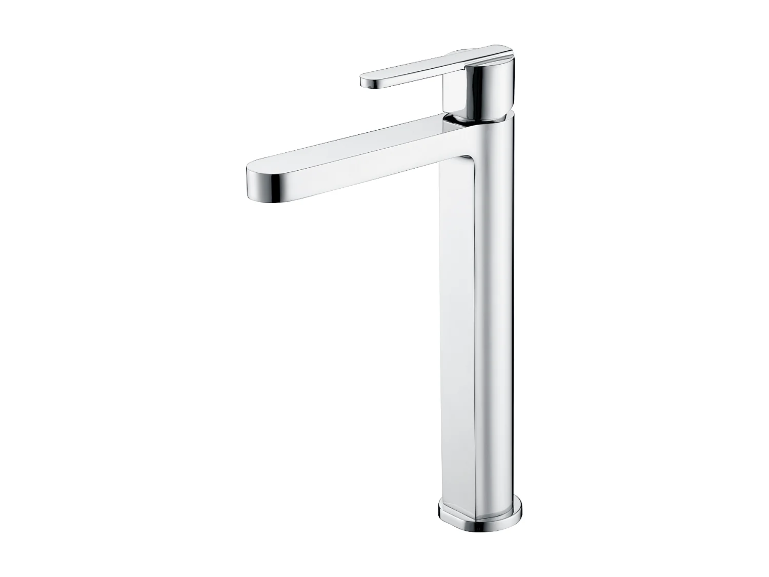 Mitigeur Lavabo Salle de Bain chromé – Bec Haut Anti-Calcaire – Design moderne - ROMA IMEX