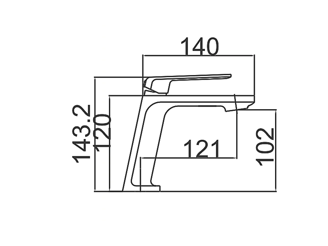 Mitigeur Lavabo Salle de Bain chromé – Bec Bas Anti-Calcaire – Design moderne - FIYI IMEX