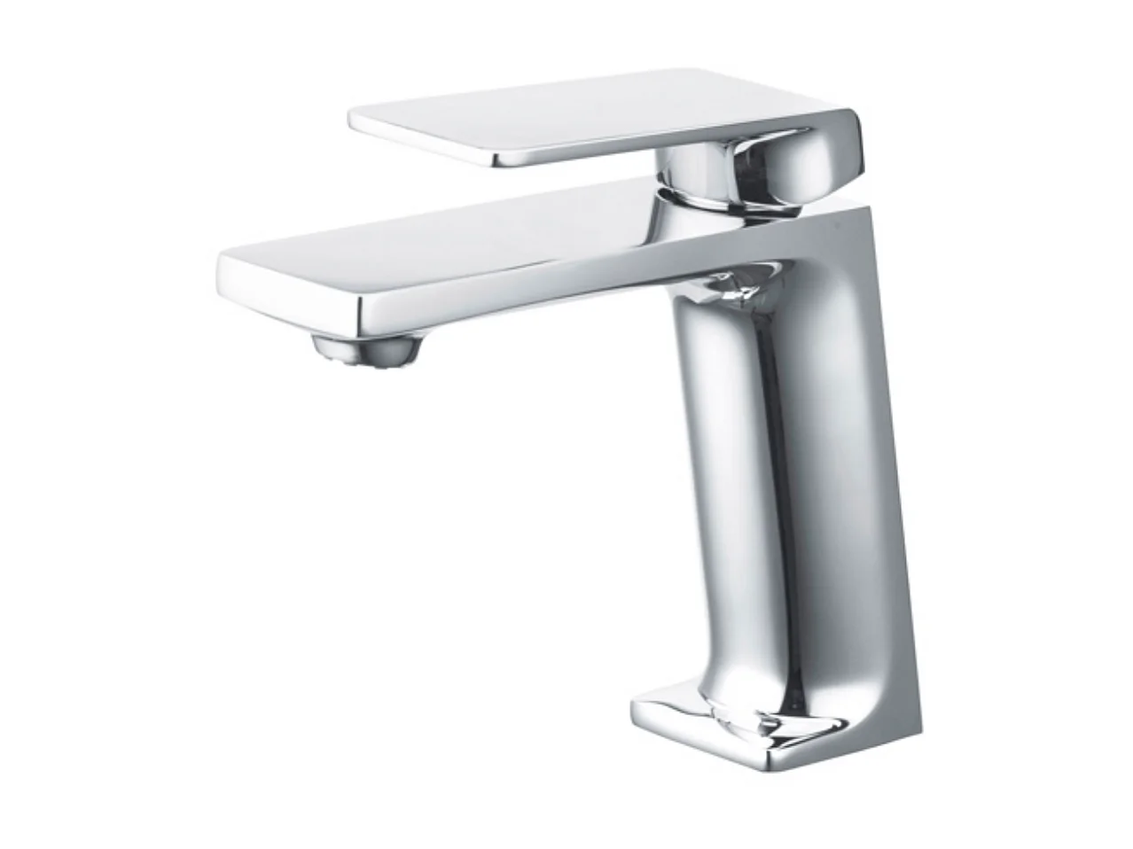 Mitigeur Lavabo Salle de Bain chromé – Bec Bas Anti-Calcaire – Design moderne - FIYI IMEX