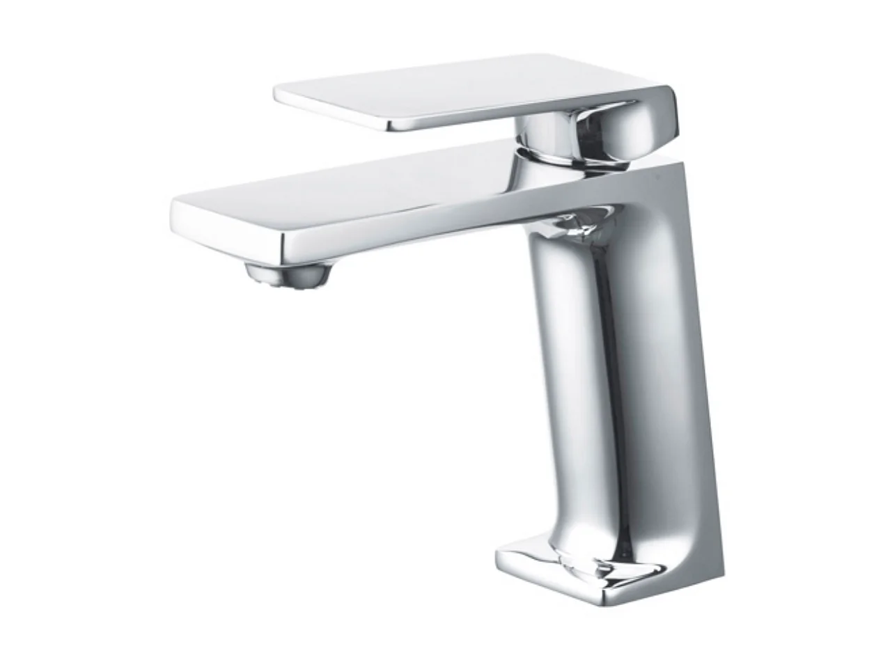 Mitigeur Lavabo Salle de Bain chromé – Bec Bas Anti-Calcaire – Design moderne - FIYI IMEX