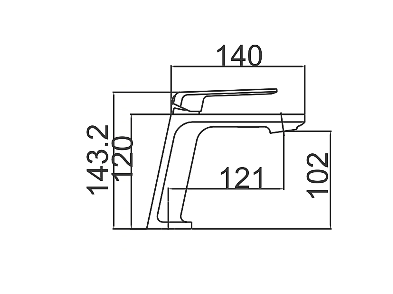 Mitigeur Lavabo Salle de Bain chromé – Bec Bas Anti-Calcaire – Design moderne - FIYI IMEX