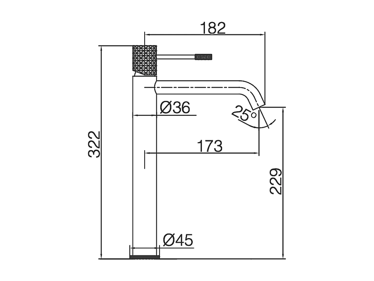 Mitigeur Lavabo Salle de Bain chromé – Bec Haut Anti-Calcaire – Design moderne - GENOVA IMEX