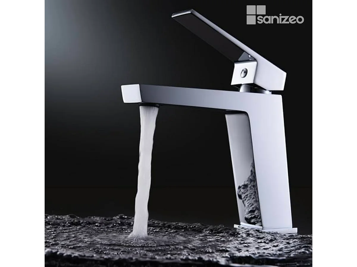 Mitigeur Lavabo Salle de Bain chromé – Bec Bas Anti-Calcaire – Design moderne - ART IMEX