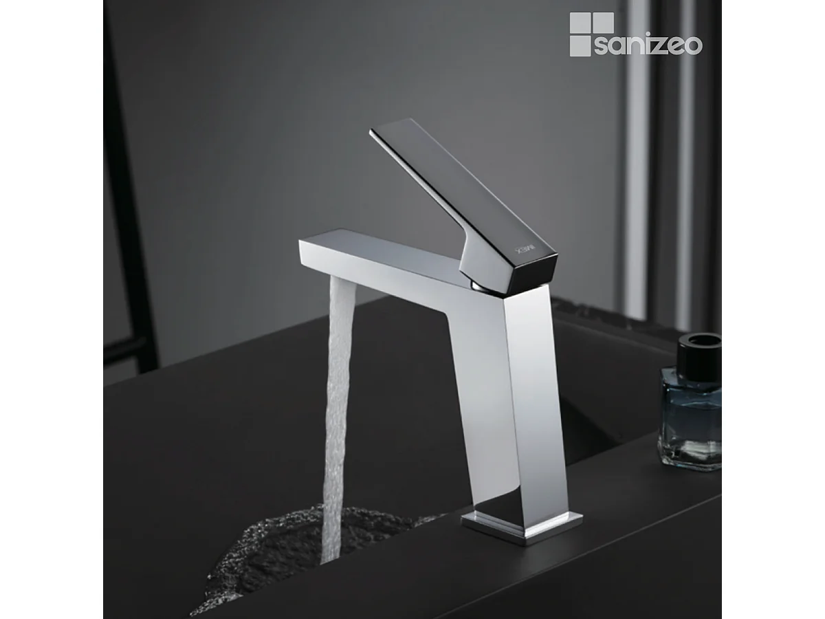 Mitigeur Lavabo Salle de Bain chromé – Bec Bas Anti-Calcaire – Design moderne - ART IMEX