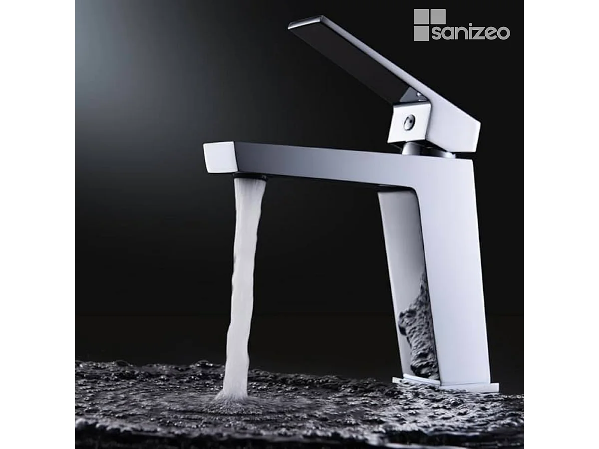 Mitigeur Lavabo Salle de Bain chromé – Bec Bas Anti-Calcaire – Design moderne - ART IMEX