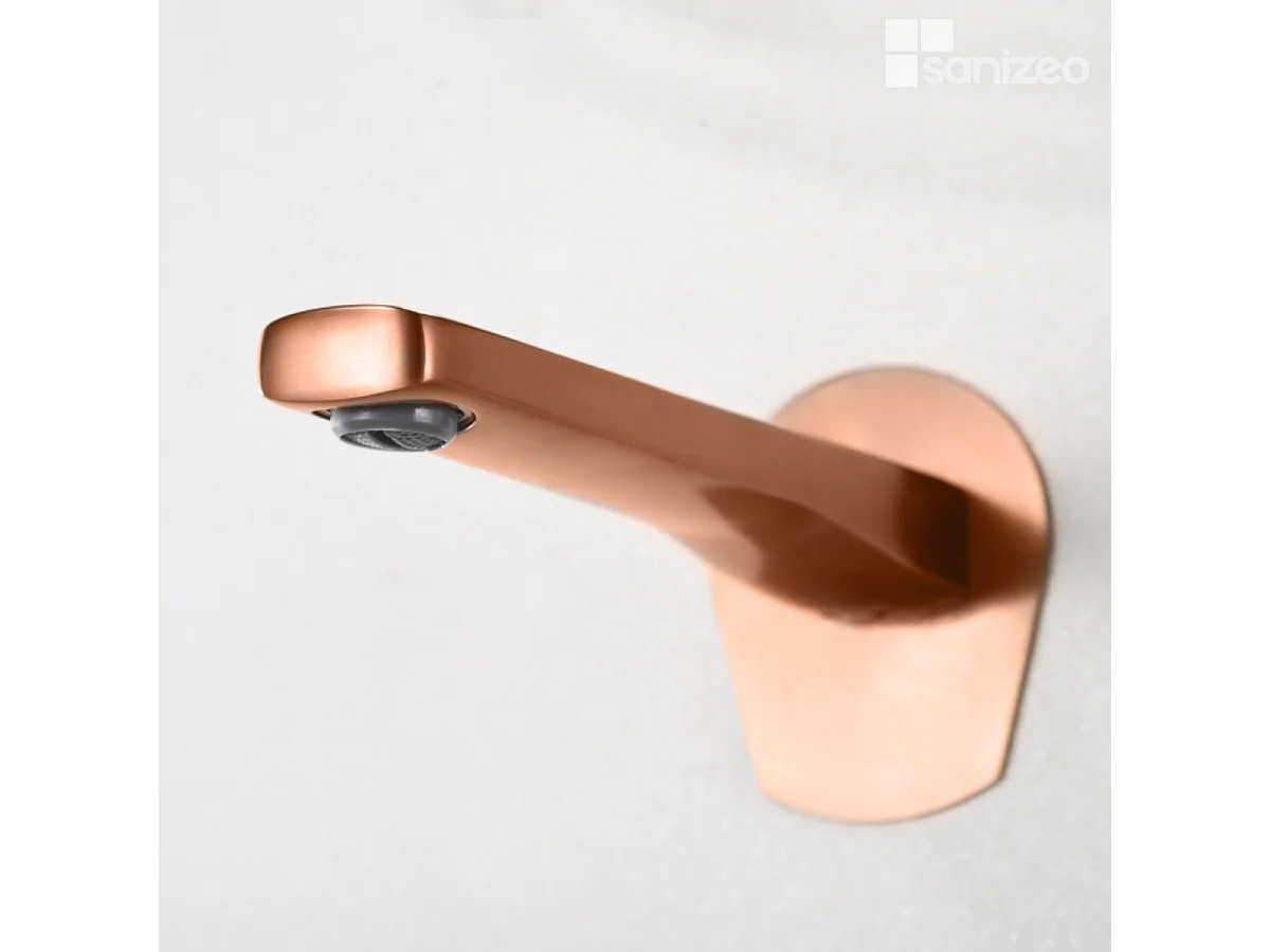 Mitigeur Lavabo Encastré Salle de Bain or rose cuivré – Anti-Calcaire – Design Moderne - DELOS IMEX