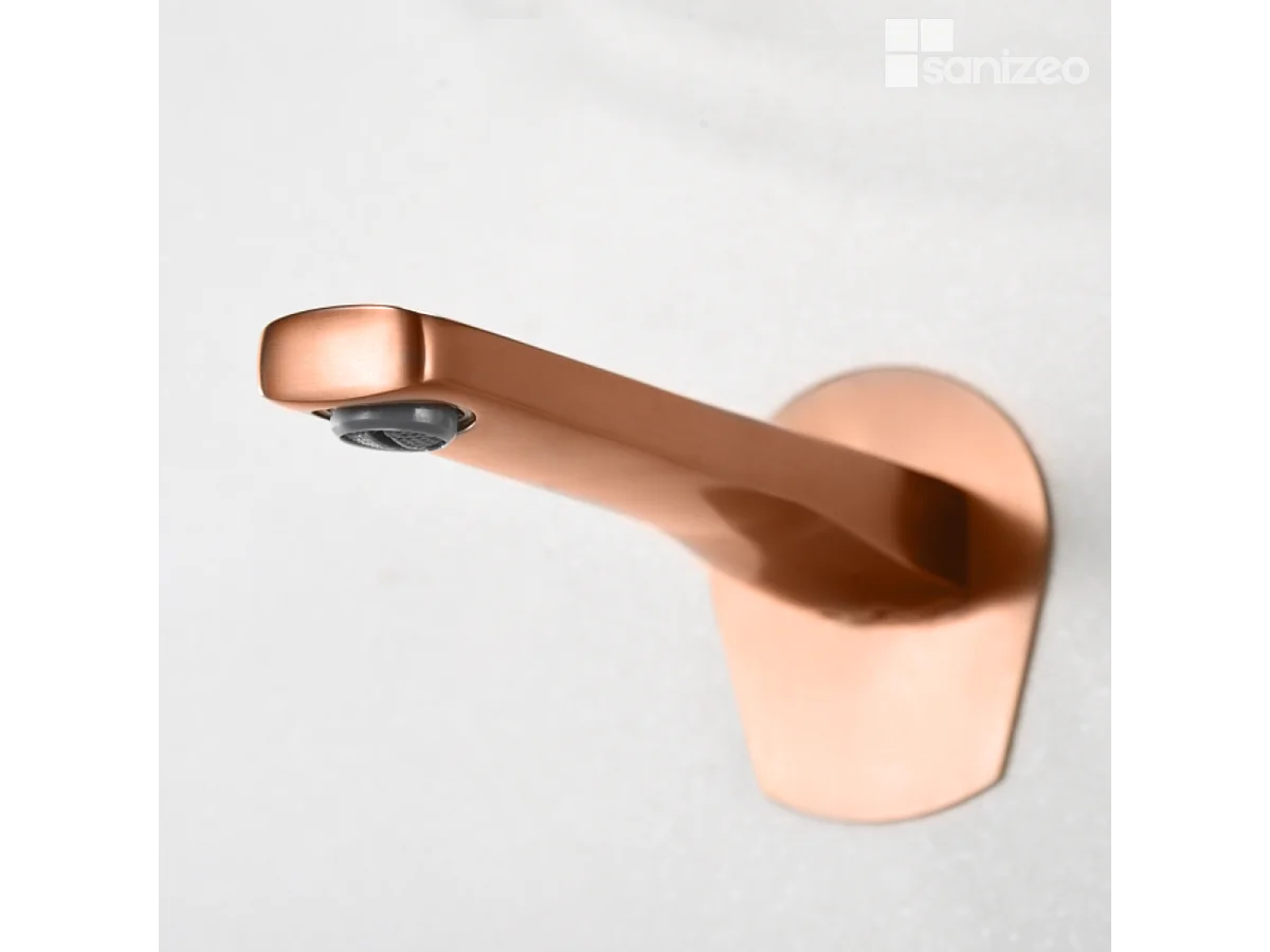 Mitigeur Lavabo Encastré Salle de Bain or rose cuivré – Anti-Calcaire – Design Moderne - DELOS IMEX