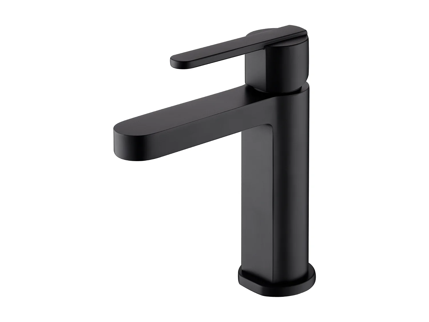 Mitigeur Lavabo Salle de Bain noir mat – Bec Bas Anti-Calcaire – Design moderne - ROMA IMEX