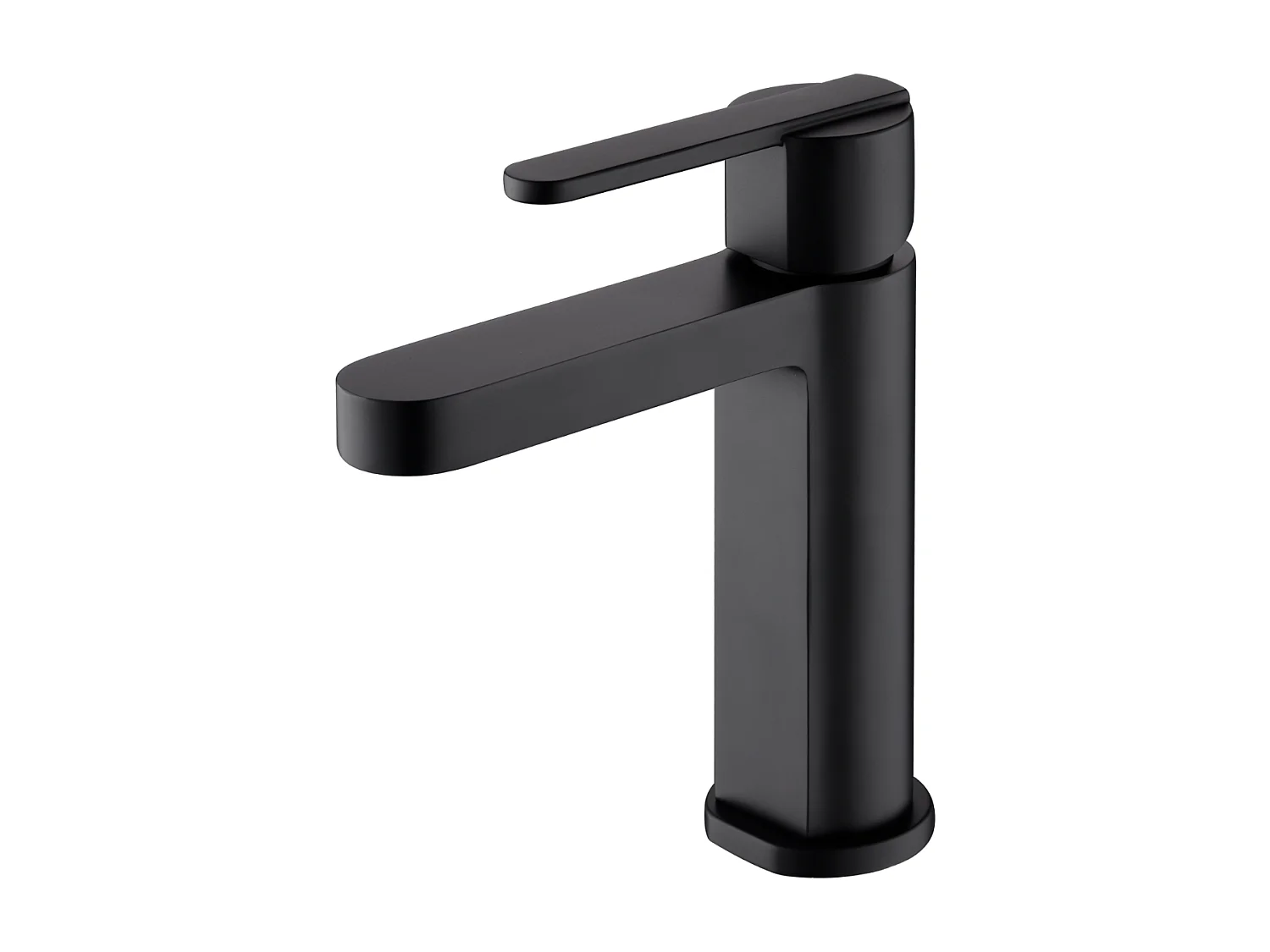 Mitigeur Lavabo Salle de Bain noir mat – Bec Bas Anti-Calcaire – Design moderne - ROMA IMEX