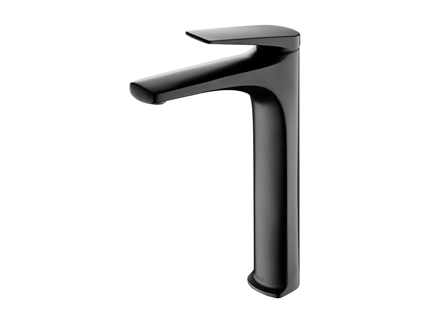 Mitigeur Lavabo Salle de Bain noir mat – Bec Haut Anti-Calcaire – Design moderne - DELOS IMEX