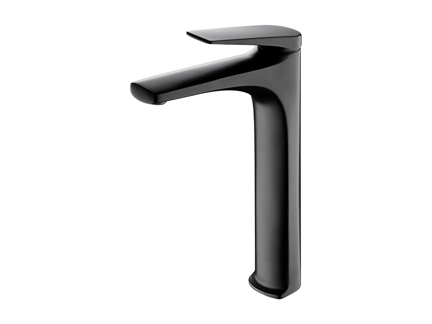 Mitigeur Lavabo Salle de Bain noir mat – Bec Haut Anti-Calcaire – Design moderne - DELOS IMEX