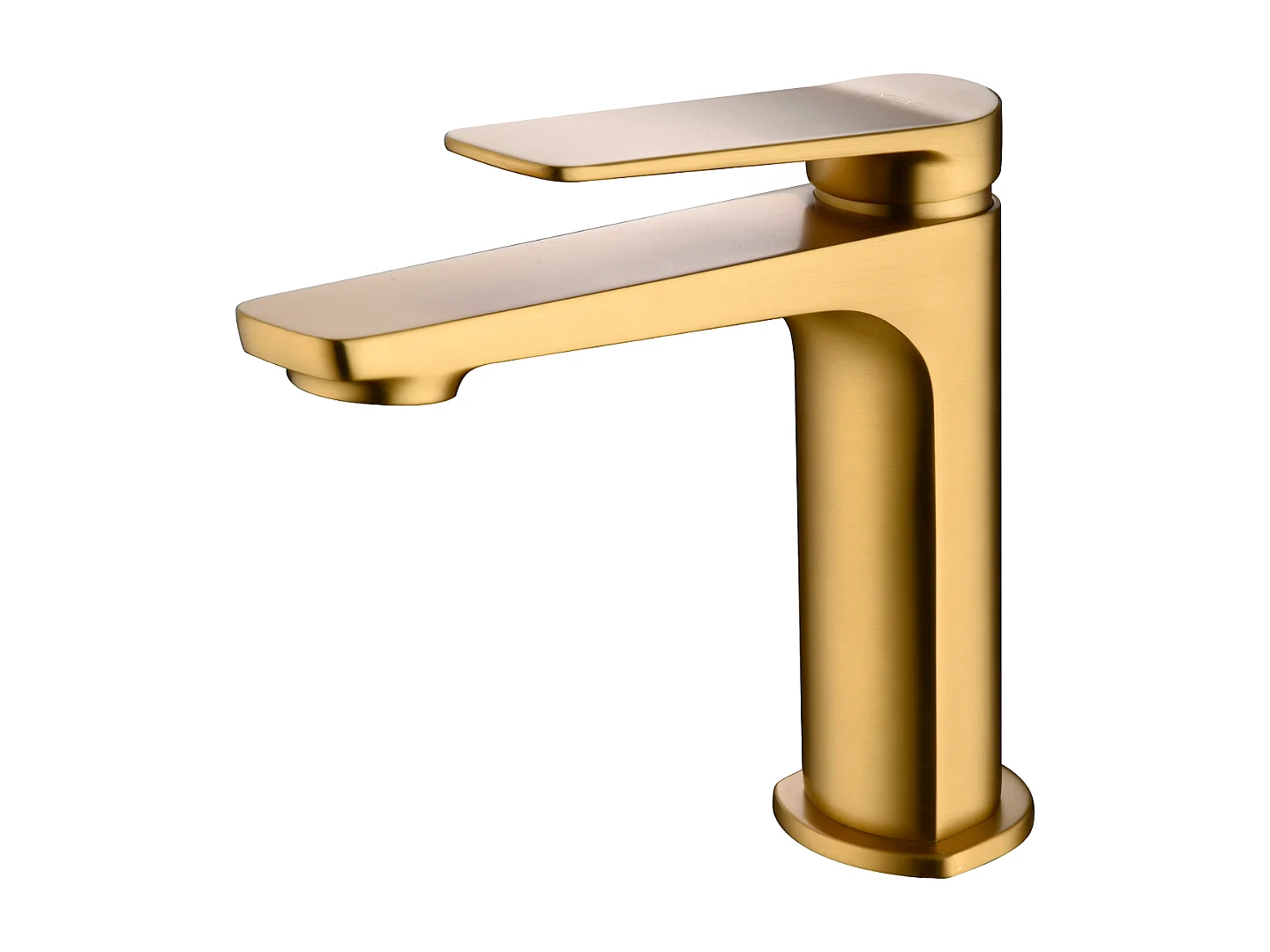 Mitigeur Lavabo Salle de Bain or brossé – Bec Bas Anti-Calcaire – Design Moderne - NAPOLES IMEX