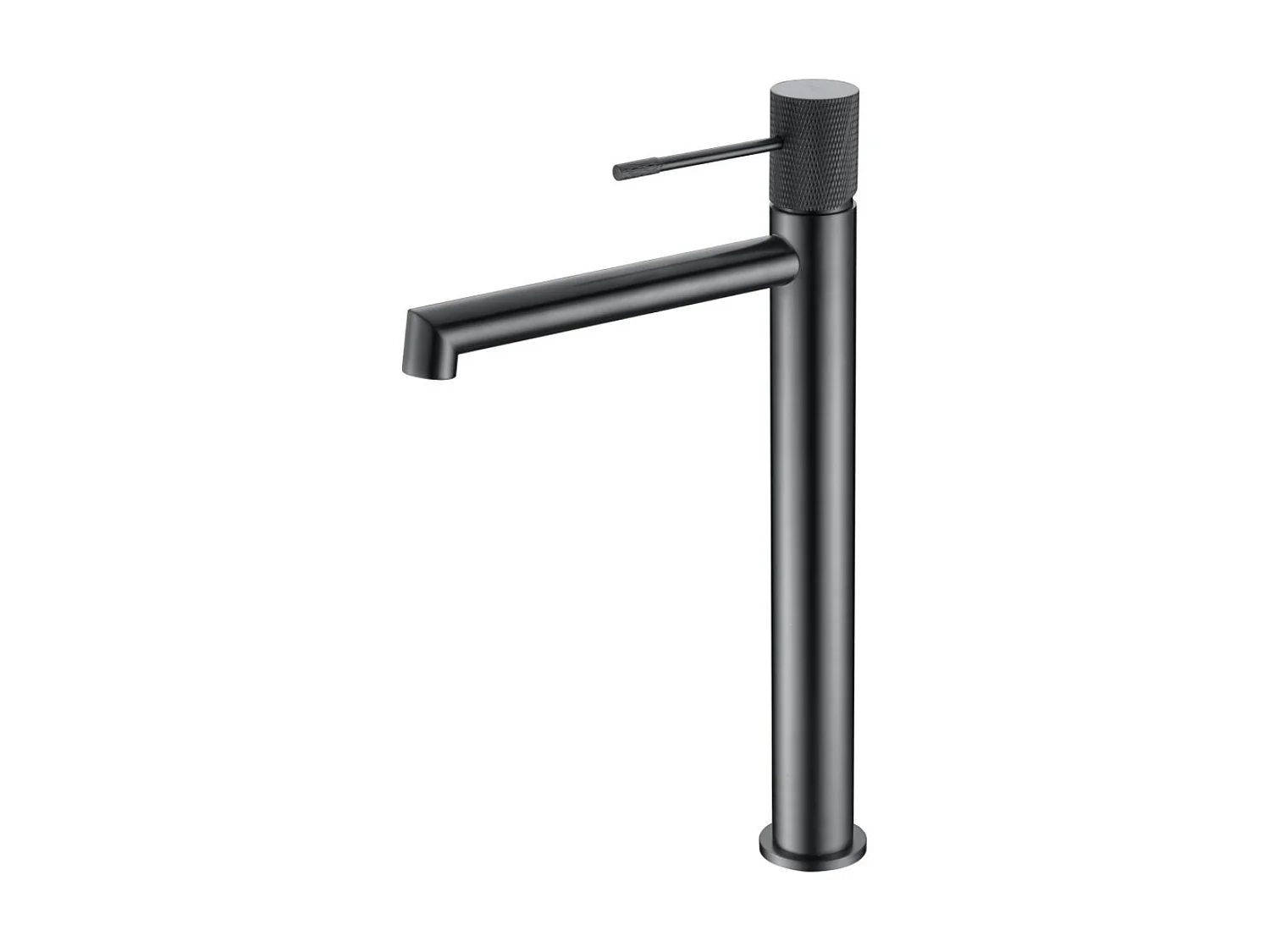 Mitigeur Lavabo Salle de Bain noir métal – Bec Haut Anti-Calcaire – Design moderne - LINE IMEX