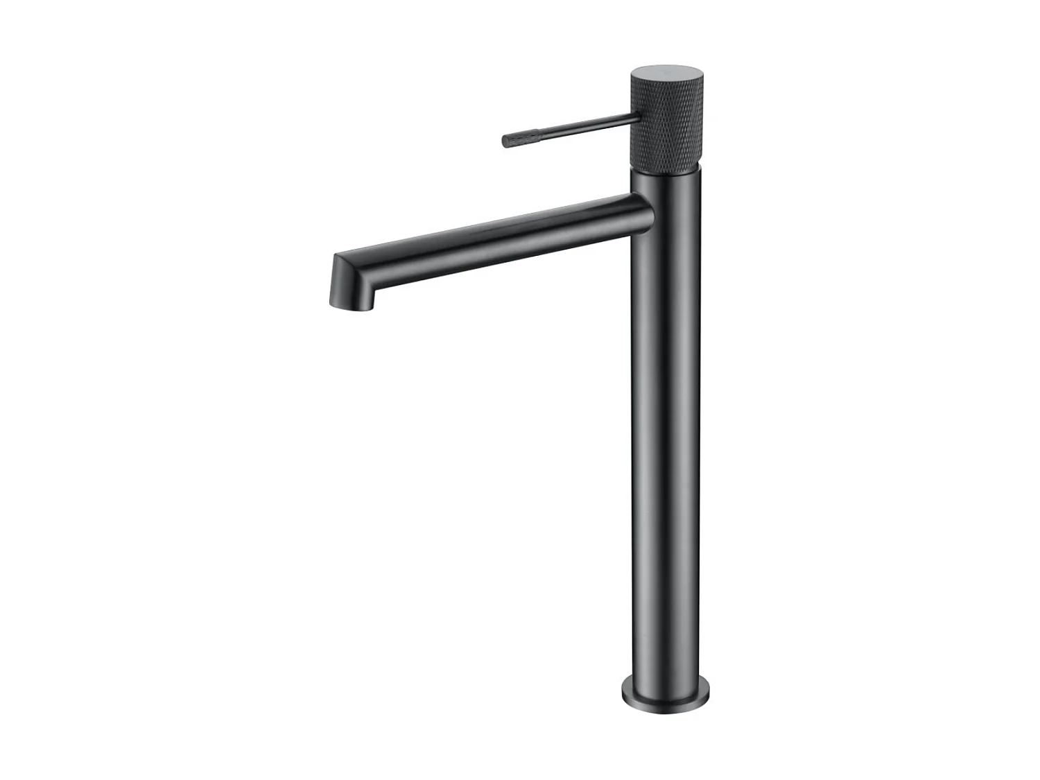 Mitigeur Lavabo Salle de Bain noir métal – Bec Haut Anti-Calcaire – Design moderne - LINE IMEX