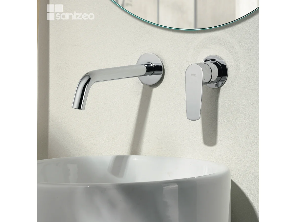Mitigeur Lavabo Encastré Salle de Bain chromé – Anti-Calcaire – Design moderne - BELGICA IMEX