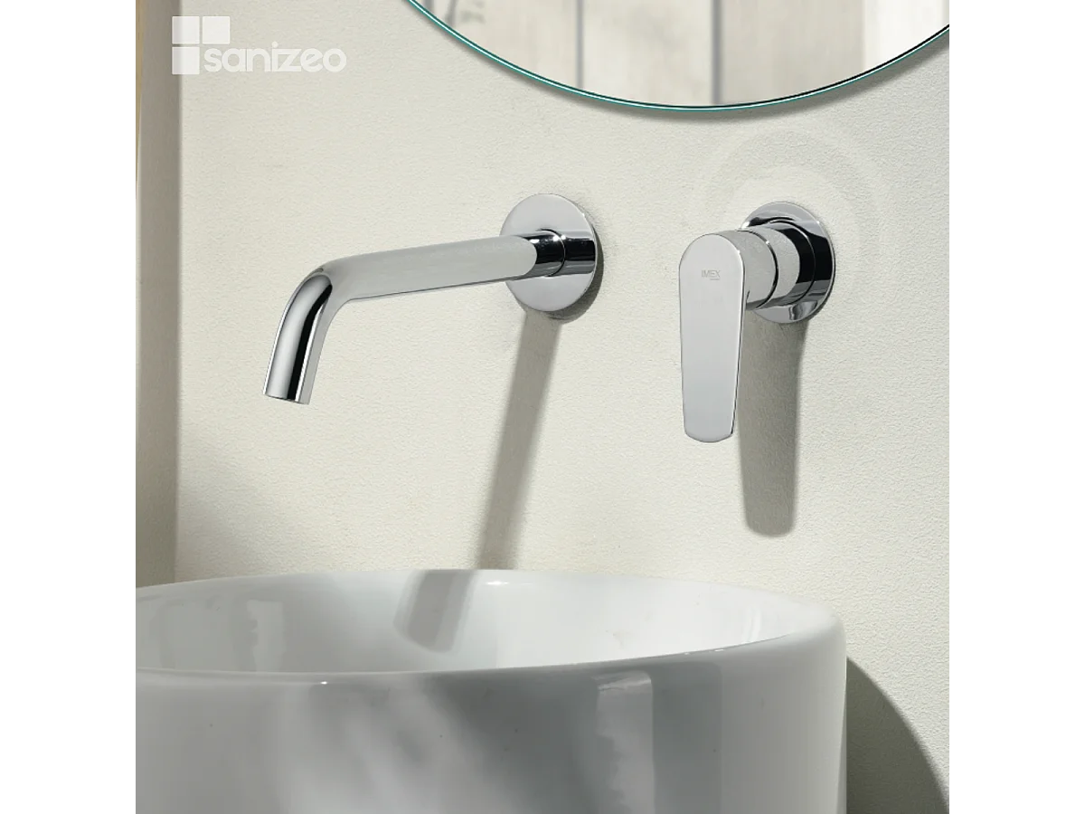 Mitigeur Lavabo Encastré Salle de Bain chromé – Anti-Calcaire – Design moderne - BELGICA IMEX