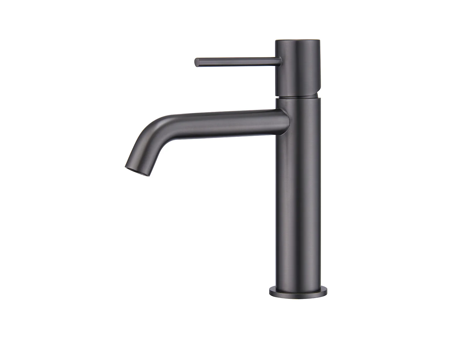 Robinet Mitigeur de Lavabo Anti-Calcaire Bec Bas Black Gun Métal IMEX MONZA BDM039-1BGM