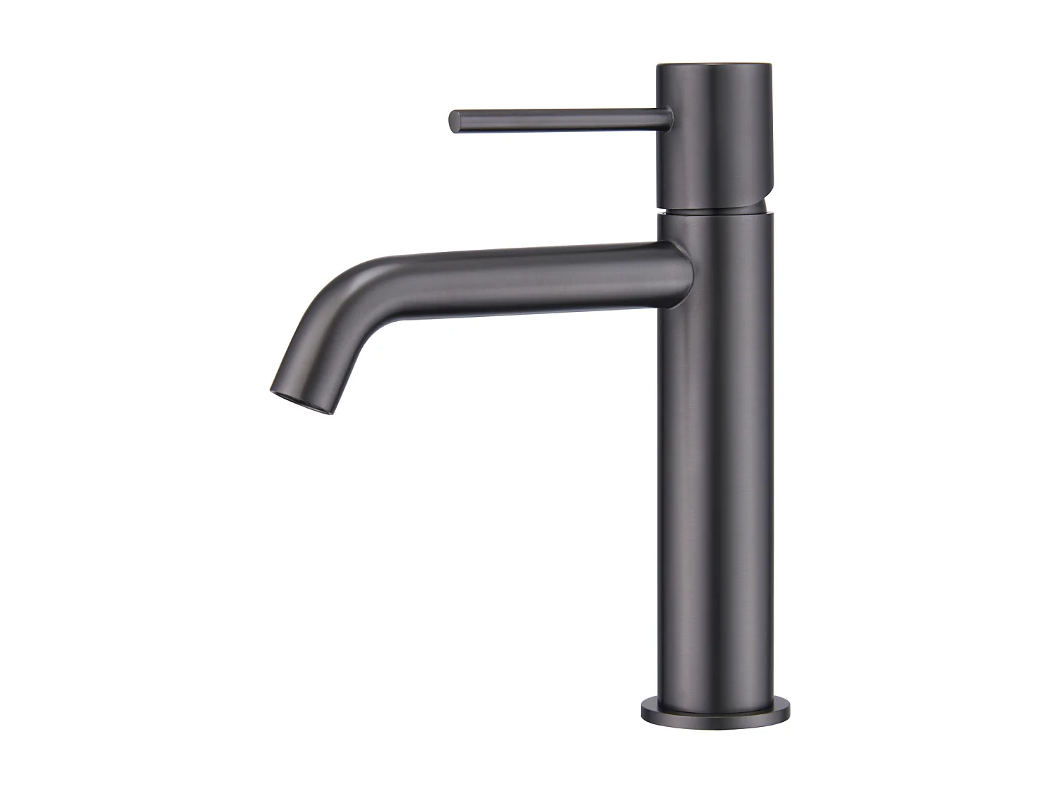 Robinet Mitigeur de Lavabo Anti-Calcaire Bec Bas Black Gun Métal IMEX MONZA BDM039-1BGM