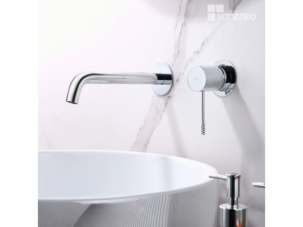 Mitigeur Lavabo Encastré Salle de Bain chromé – Anti-Calcaire – Design moderne - GENOVA IMEX