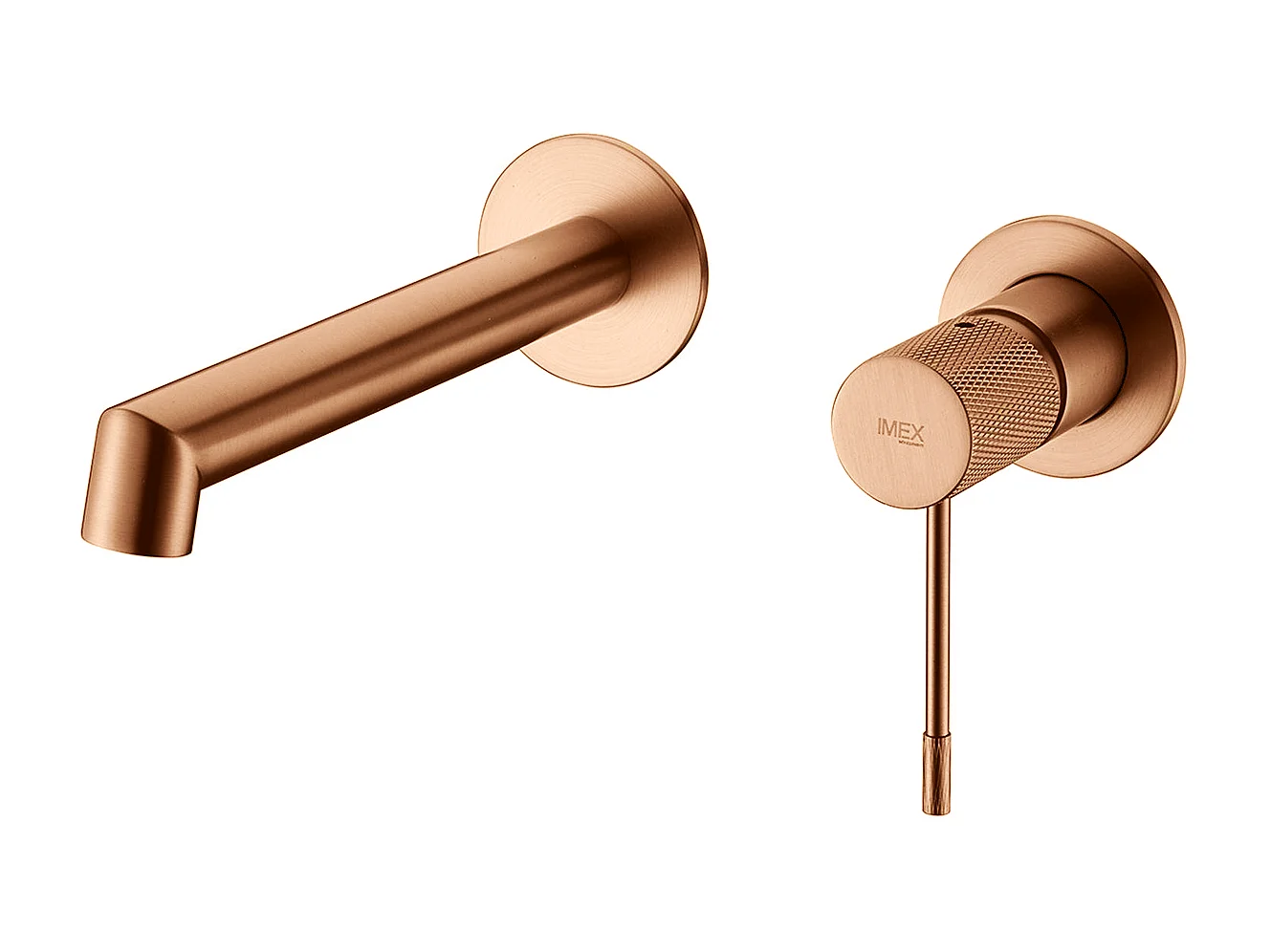 Mitigeur Lavabo Encastré Salle de Bain or rose cuivré – Anti-Calcaire – Design moderne - LINE IMEX