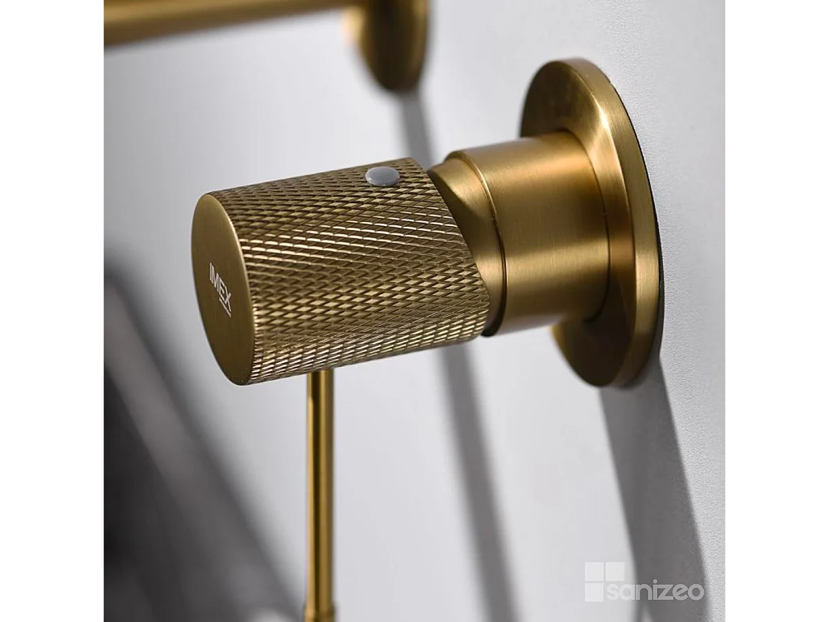 Mitigeur Lavabo Encastré Salle de Bain or brossé– Anti-Calcaire – Design moderne - LINE IMEX