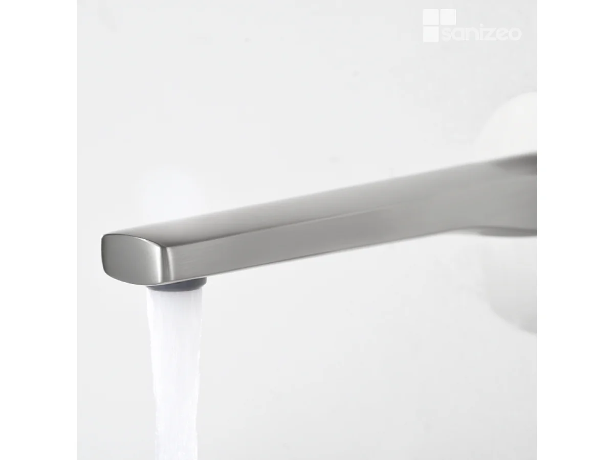 Mitigeur Lavabo Encastré Salle de Bain acier inoxydable – Anti-Calcaire – Design Moderne - DELOS IMEX