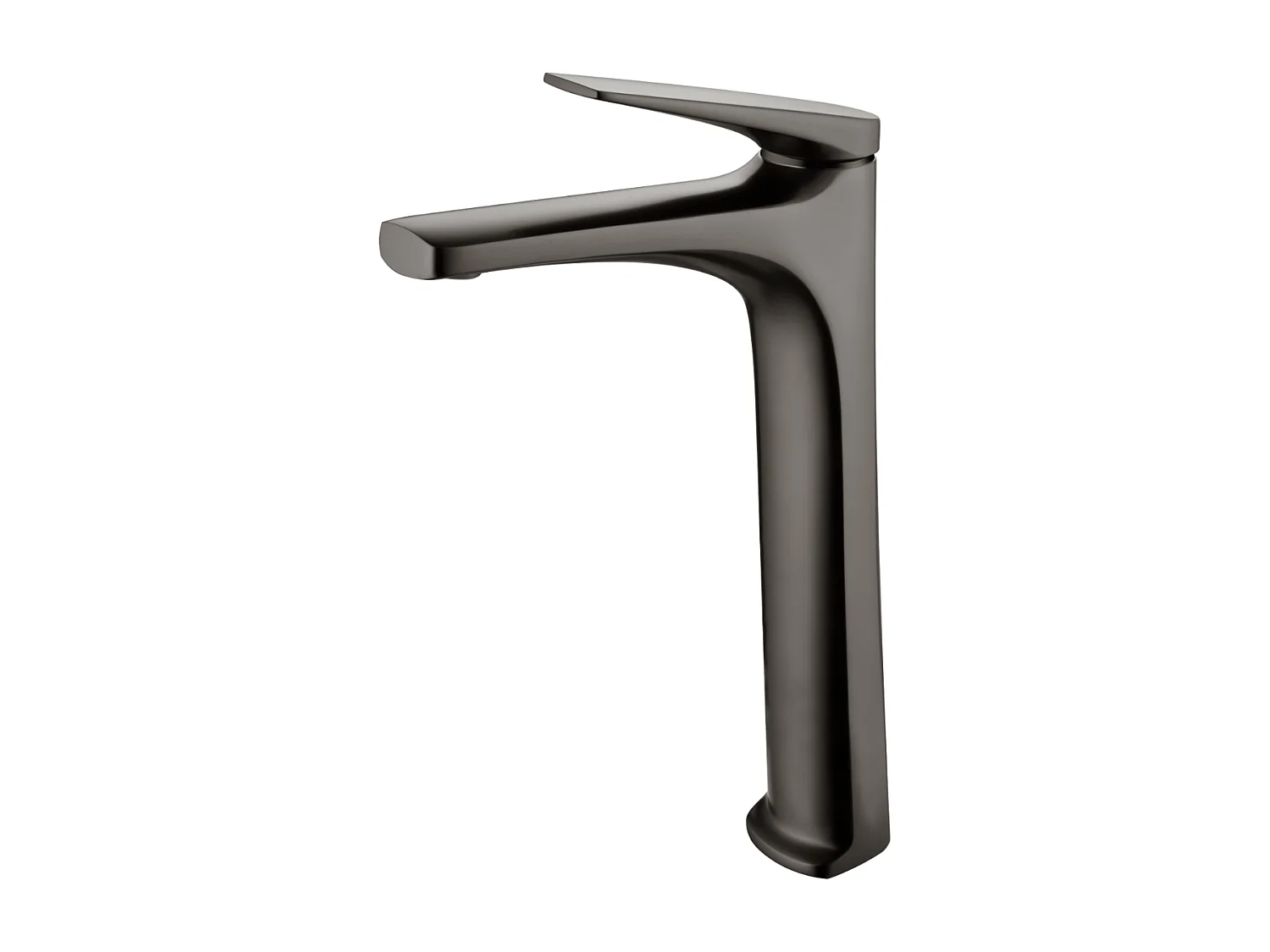 Mitigeur Lavabo Salle de Bain noir métal – Bec Haut Anti-Calcaire – Design Moderne - DELOS IMEX