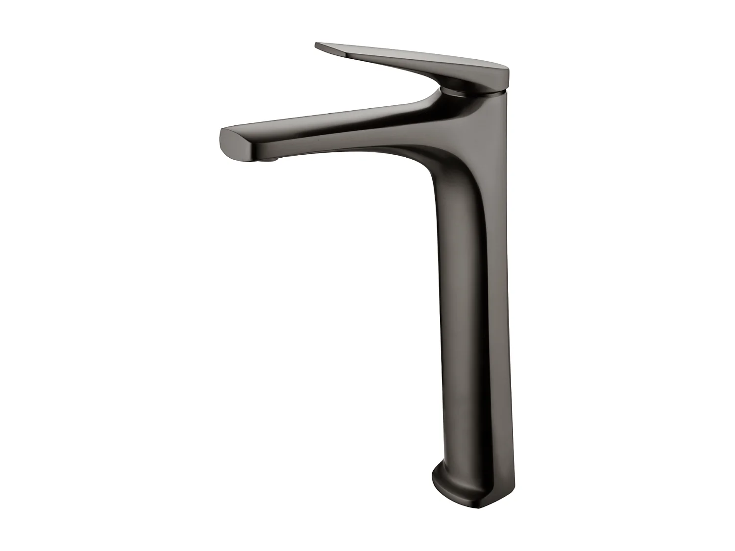 Mitigeur Lavabo Salle de Bain noir métal – Bec Haut Anti-Calcaire – Design Moderne - DELOS IMEX