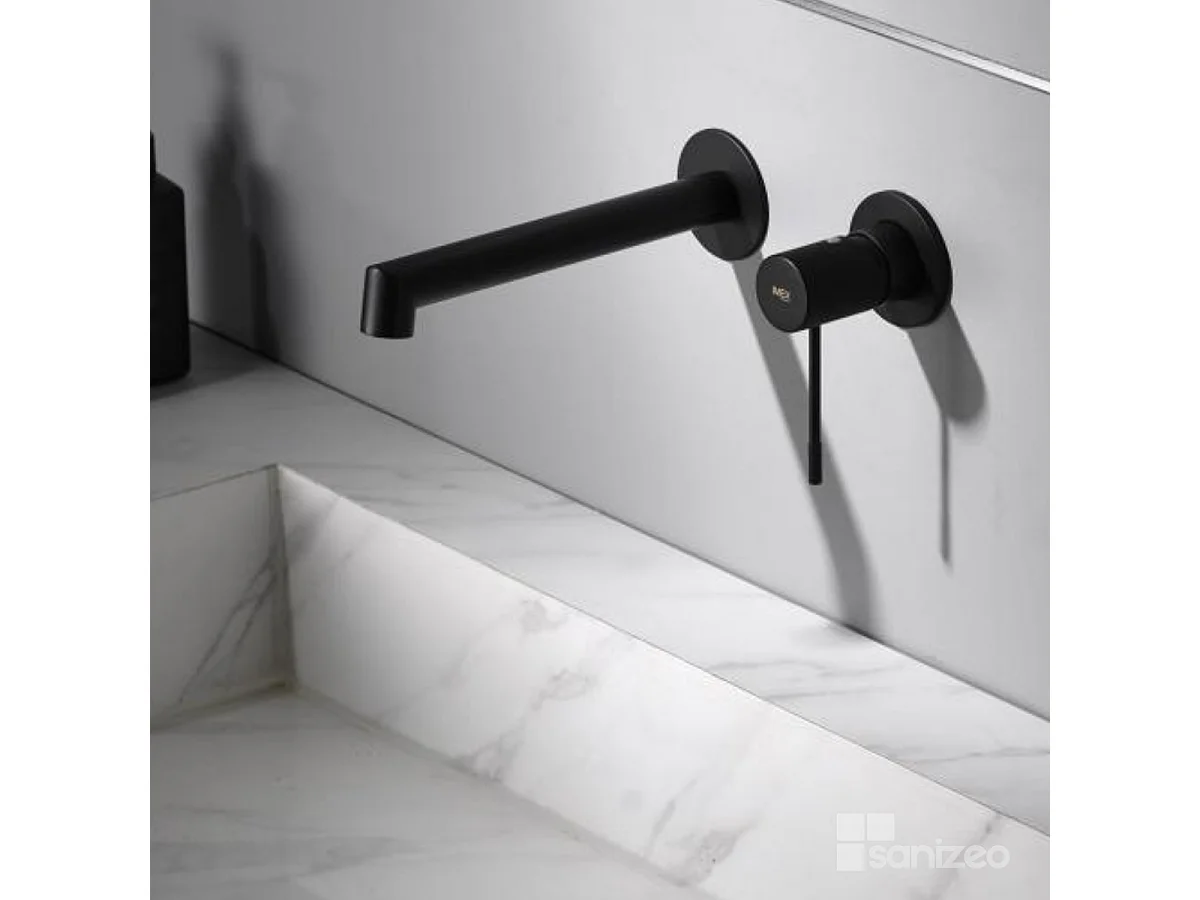 Mitigeur Lavabo Encastré Salle de Bain noir mat – Anti-Calcaire – Design moderne - LINE IMEX