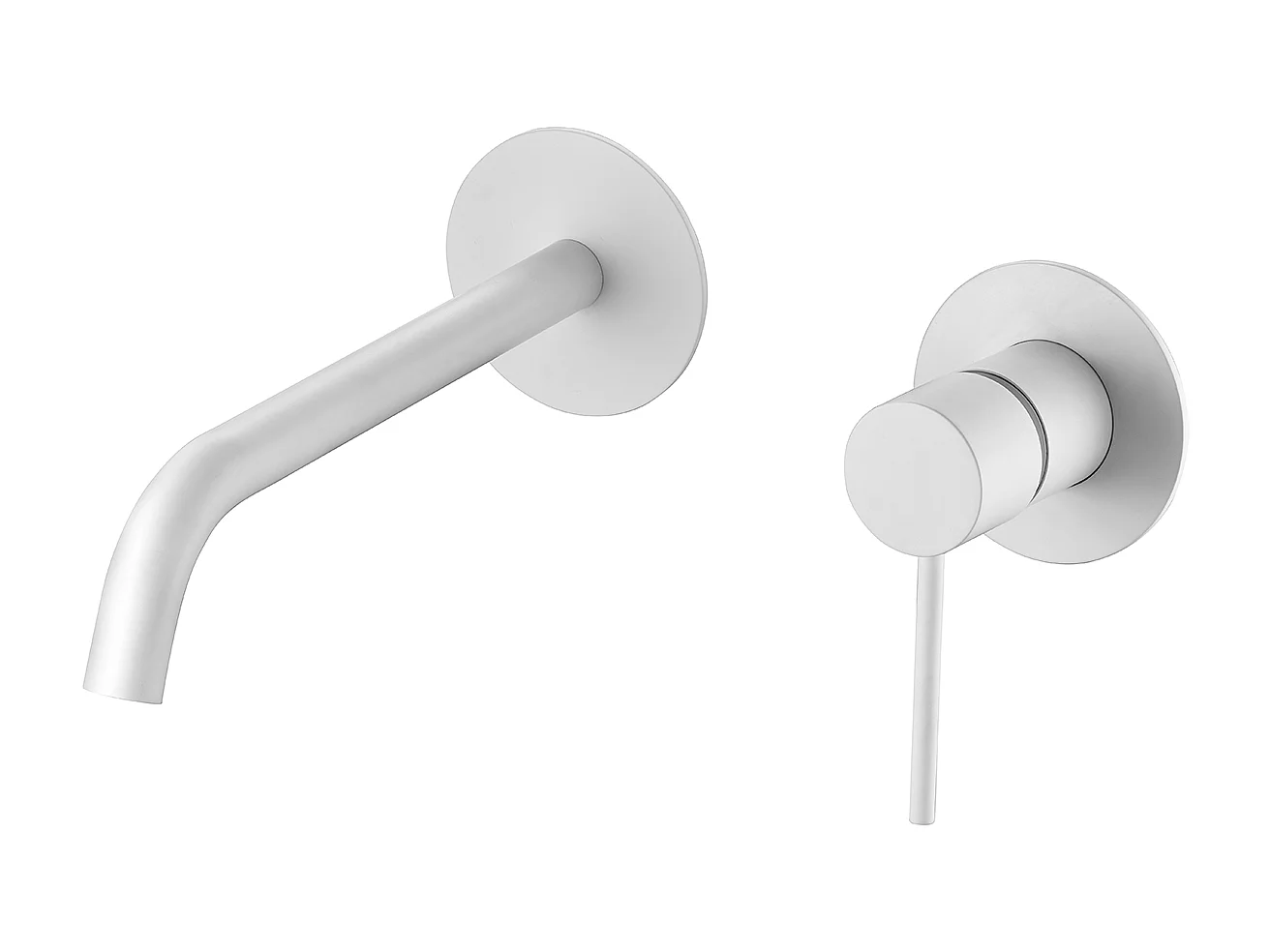 Mitigeur Lavabo Encastré Salle de Bain blanc mat – Anti-Calcaire – Design moderne - MILOS IMEX