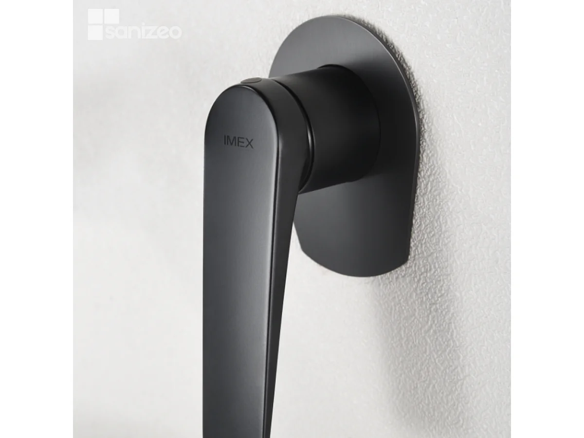 Mitigeur Lavabo Encastré Salle de Bain noir mat – Anti-Calcaire – Design moderne - DELOS IMEX